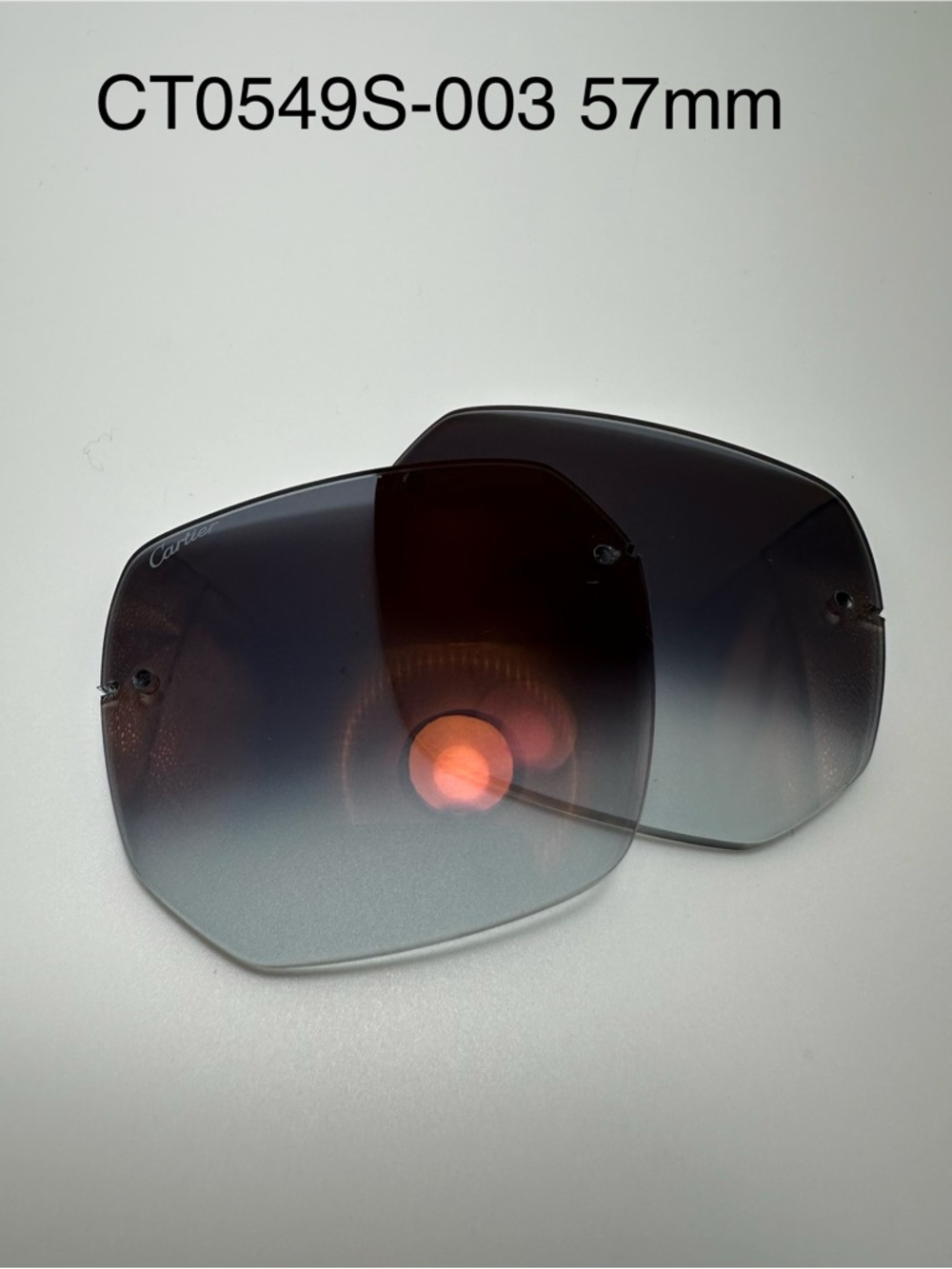 Cartier CT0549S-003 Original Replacement Lenses Blue grey Zeiss AR with defect